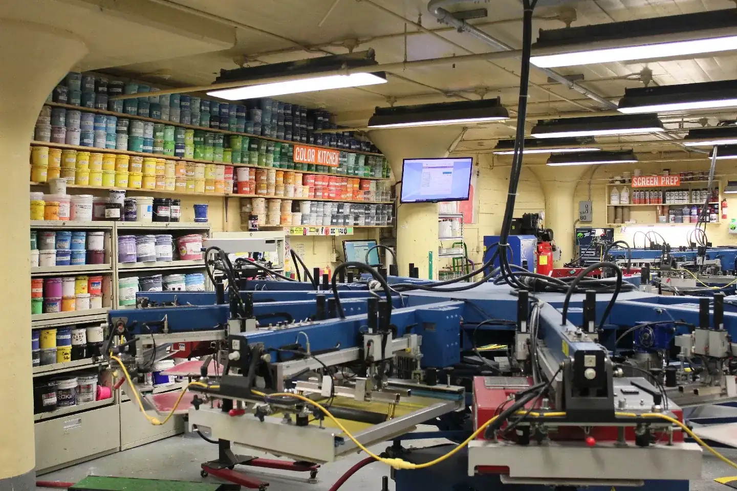 Screen printing workshop for bulk workwear orders — Woking UK